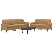 Loungeset 2-delig fluweel bruin