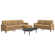 Loungeset 3-delig fluweel bruin