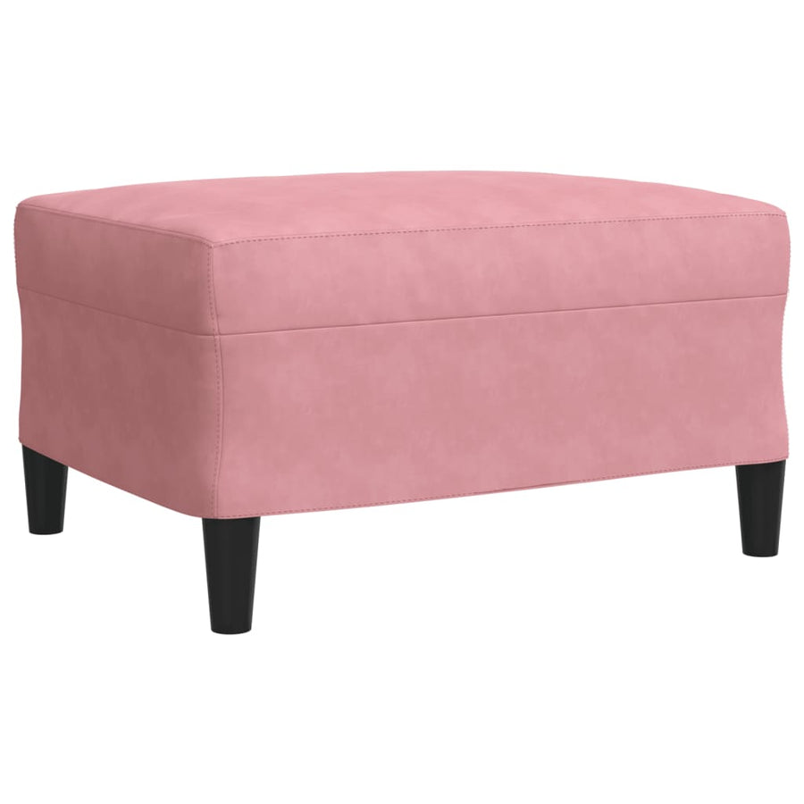 3-delige Loungeset met kussens en bolsters fluweel roze
