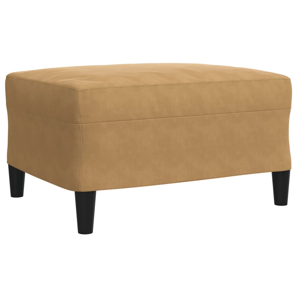 3-delige Loungeset met kussens en bolsters fluweel bruin