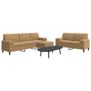 Loungeset 3-delig fluweel bruin