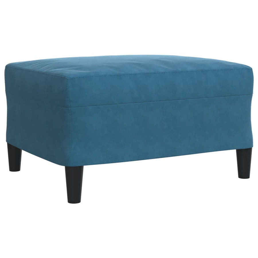 3-delige Loungeset met kussens en bolsters fluweel blauw