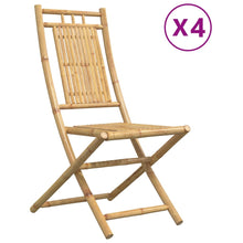 Tuinstoelen 4 st inklapbaar 46x66x99 bamboe