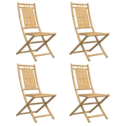Tuinstoelen 4 st inklapbaar 46x66x99 bamboe
