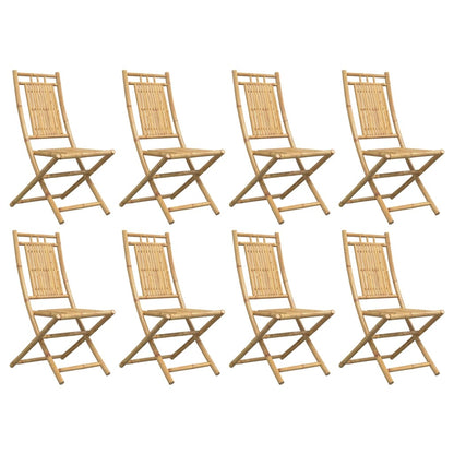 Tuinstoelen 8 st inklapbaar 46x66x99 bamboe