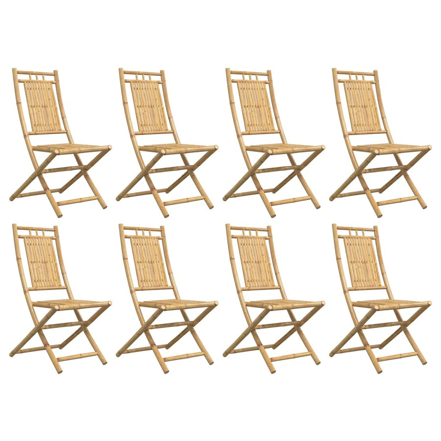 Tuinstoelen 8 st inklapbaar 46x66x99 bamboe