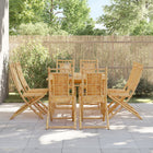 Tuinstoel bamboe inklapbaar 46x66x99 cm (8 stuks)