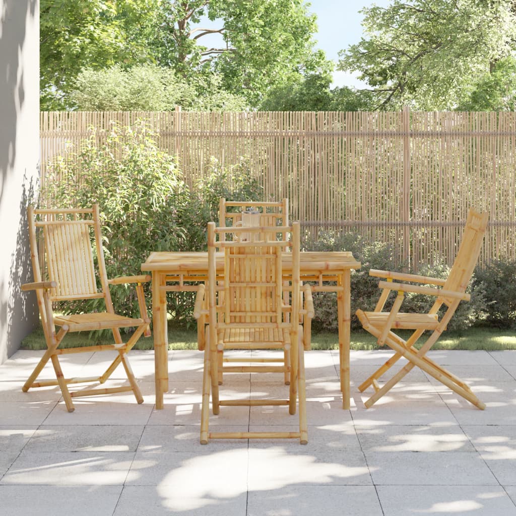 Tuinstoelen 4 st inklapbaar 53x66x99 bamboe