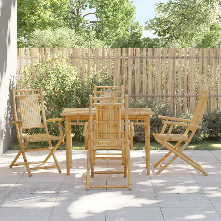 Tuinstoelen 4 st inklapbaar 53x66x99 bamboe