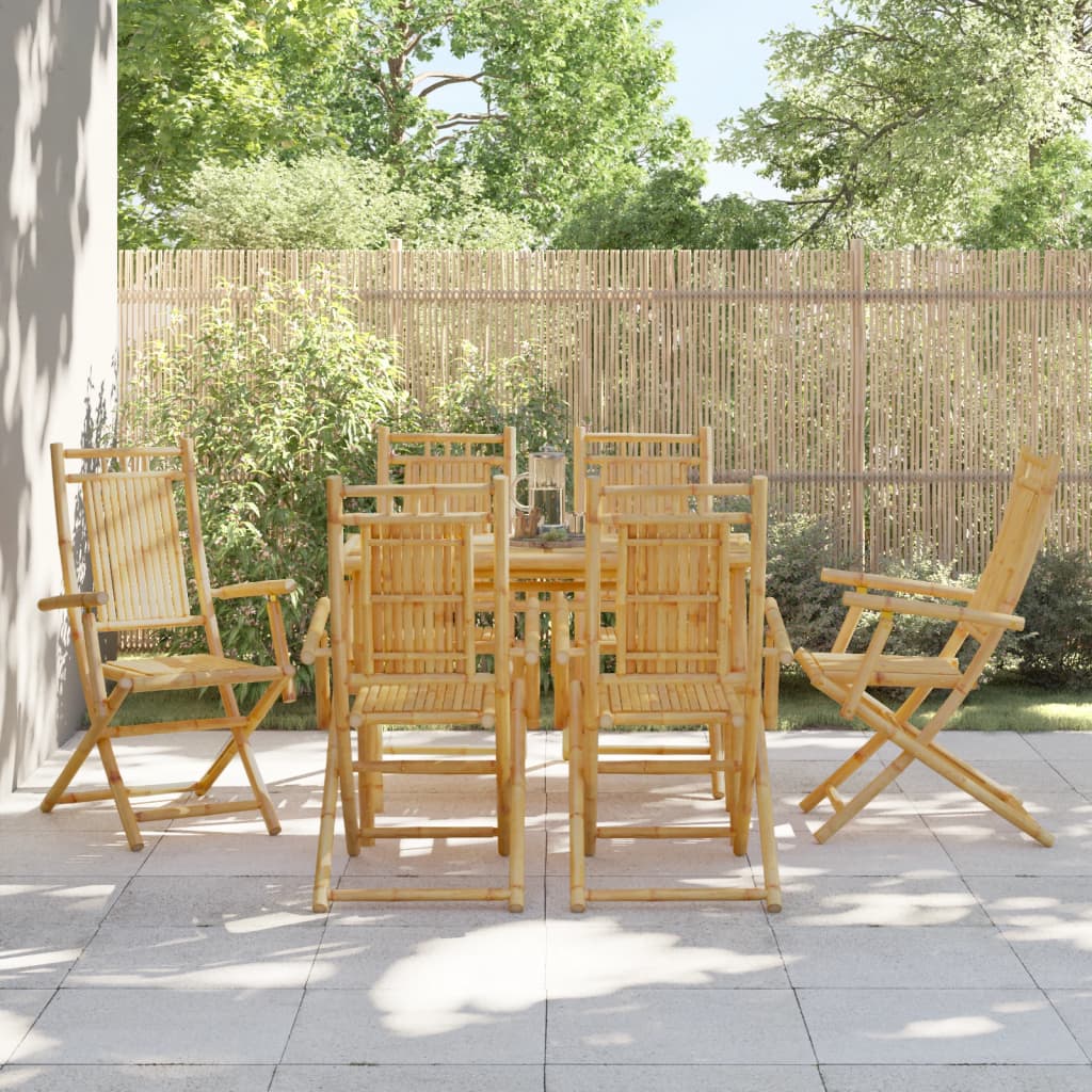 Tuinstoelen 6 st inklapbaar 53x66x99 bamboe