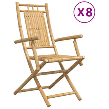 Tuinstoelen 8 st inklapbaar 53x66x99 bamboe