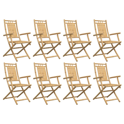 Tuinstoelen 8 st inklapbaar 53x66x99 bamboe