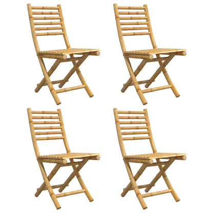 Tuinstoelen 4 st inklapbaar 43x54x88 bamboe