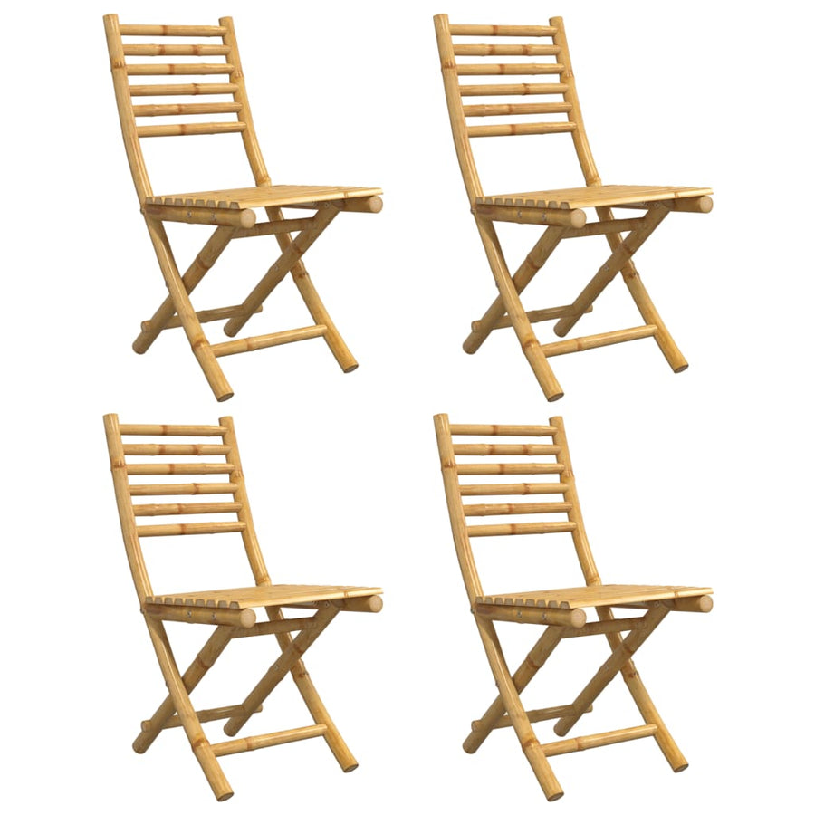 Tuinstoelen 4 st inklapbaar 43x54x88 bamboe