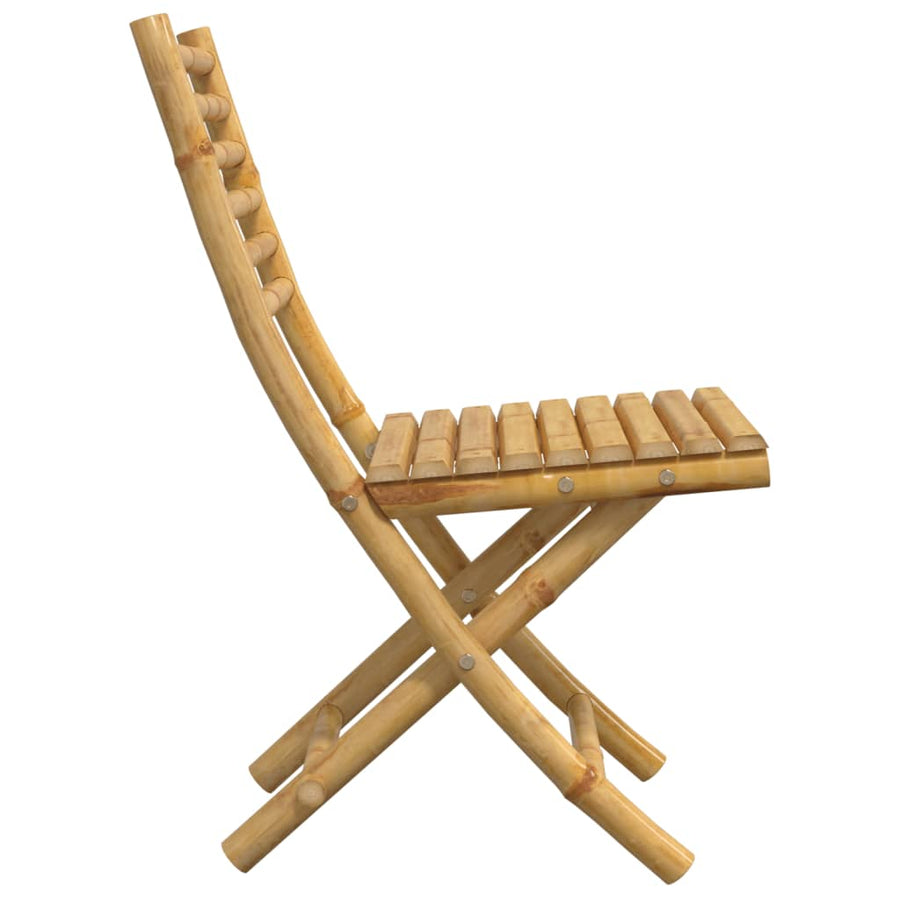 Tuinstoelen 4 st inklapbaar 43x54x88 bamboe