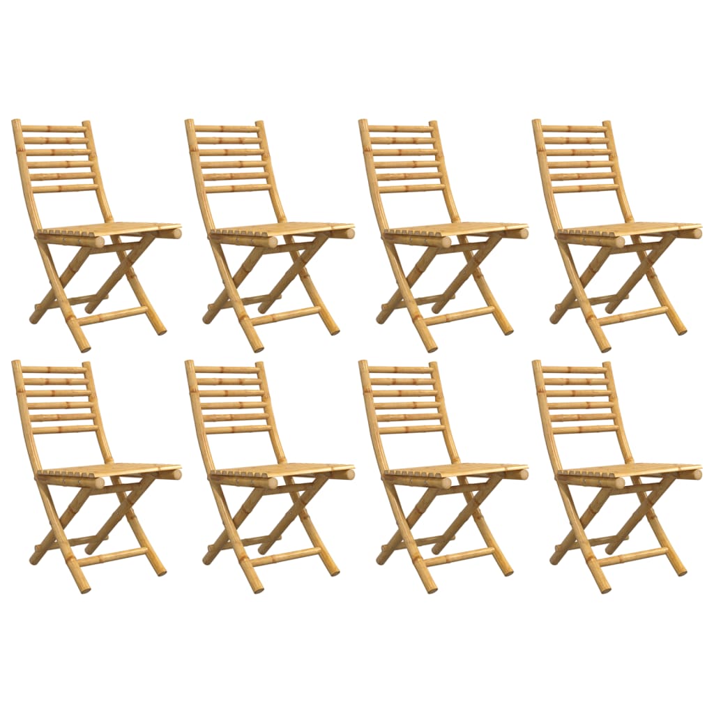 Tuinstoelen 8 st inklapbaar 43x54x88 bamboe