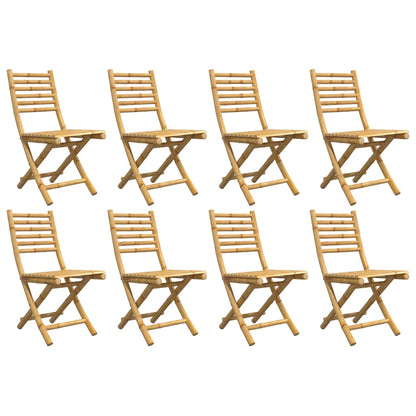 Tuinstoelen 8 st inklapbaar 43x54x88 bamboe