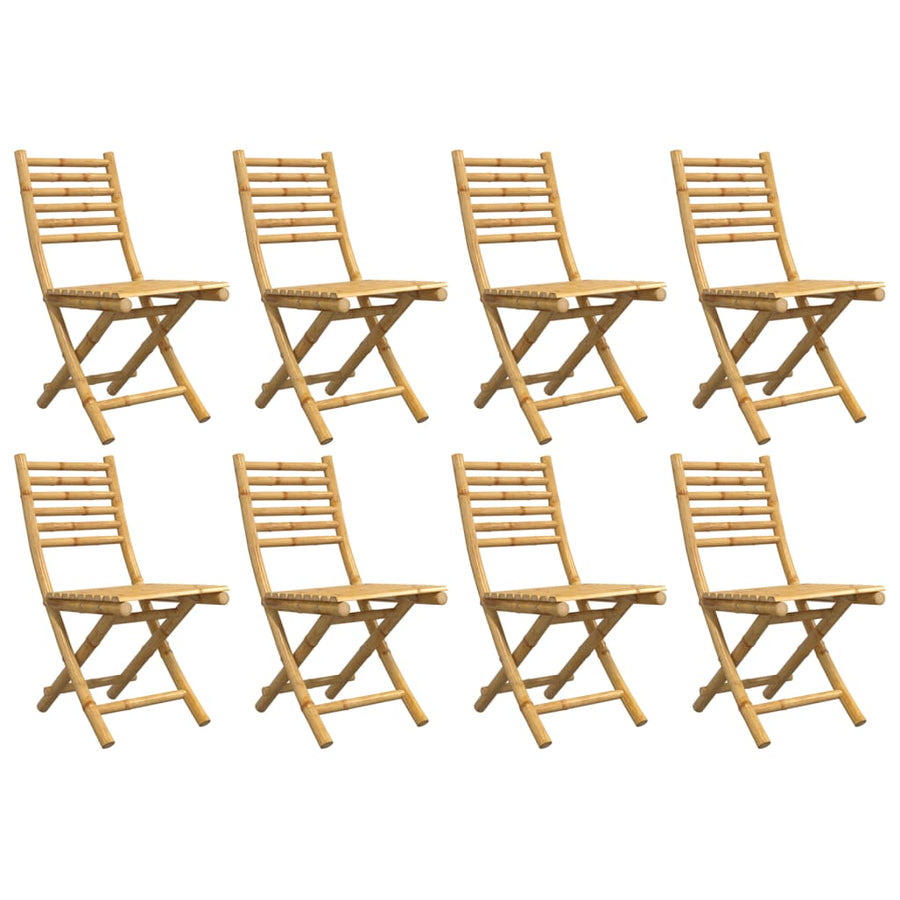 Tuinstoelen 8 st inklapbaar 43x54x88 bamboe