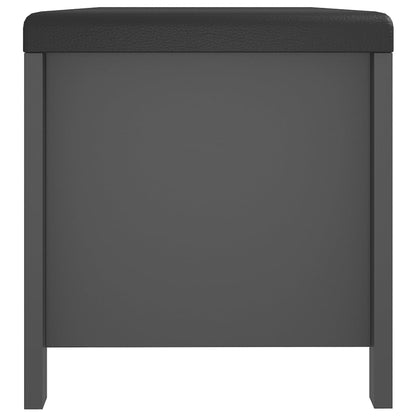 Opbergdoos met kussen grijs 105x40x45 cm