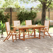 Tuinstoelen inklapbaar 4 st massief acaciahout crème
