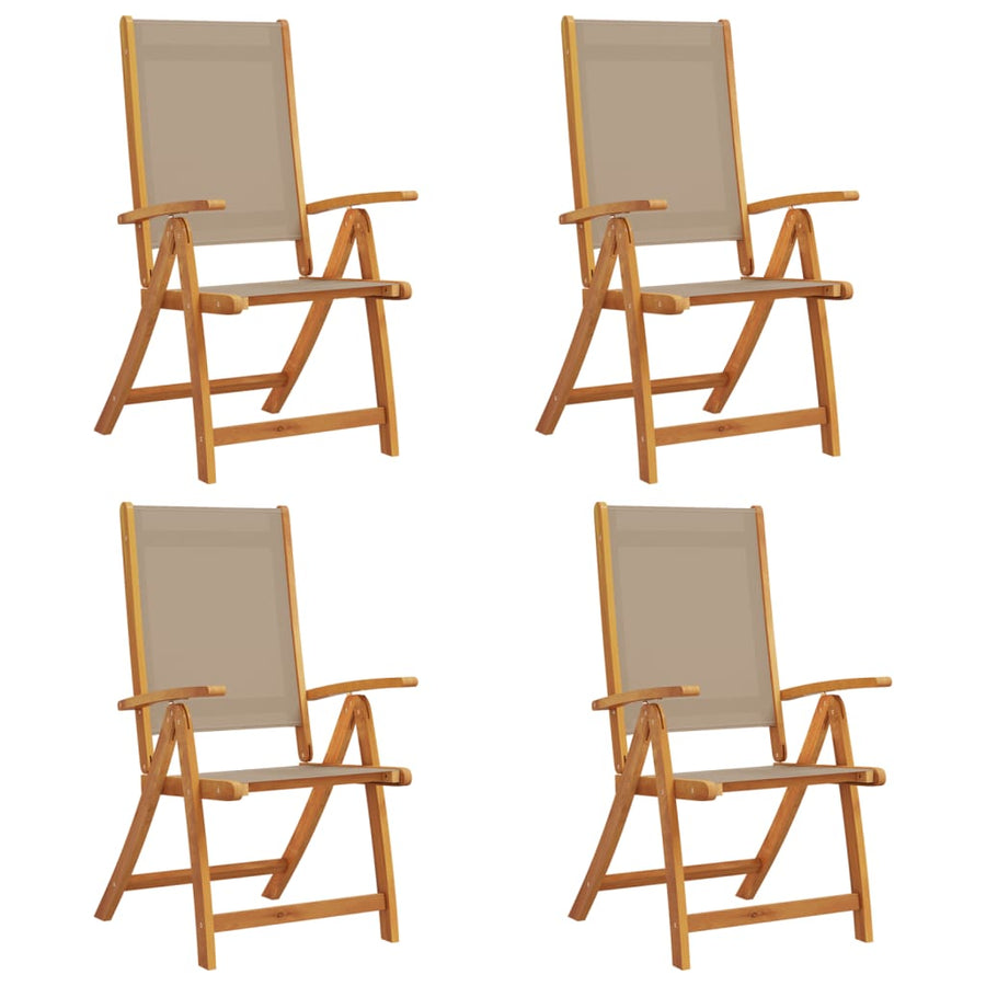 Tuinstoelen Inklapbaar Massief Acaciahout En Textileen 4