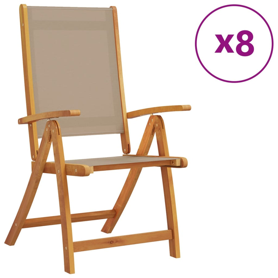 Tuinstoelen Inklapbaar Massief Acaciahout En Textileen 8