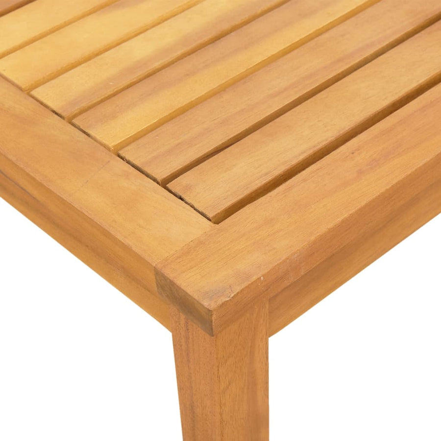 Ligbedden 2 st met tafel massief acaciahout en textileen taupe