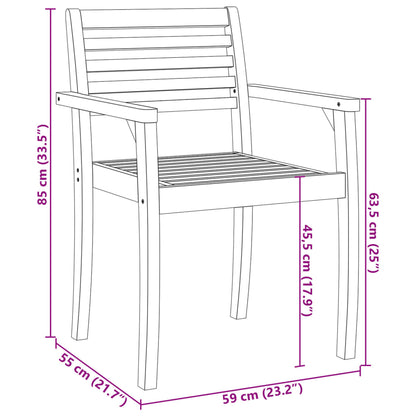 Tuinstoelen 6 st 59x55x85 cm massief acaciahout