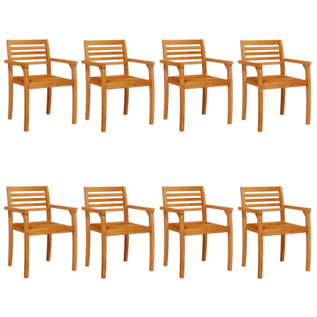 Tuinstoelen 8 st 59x55x85 cm massief acaciahout