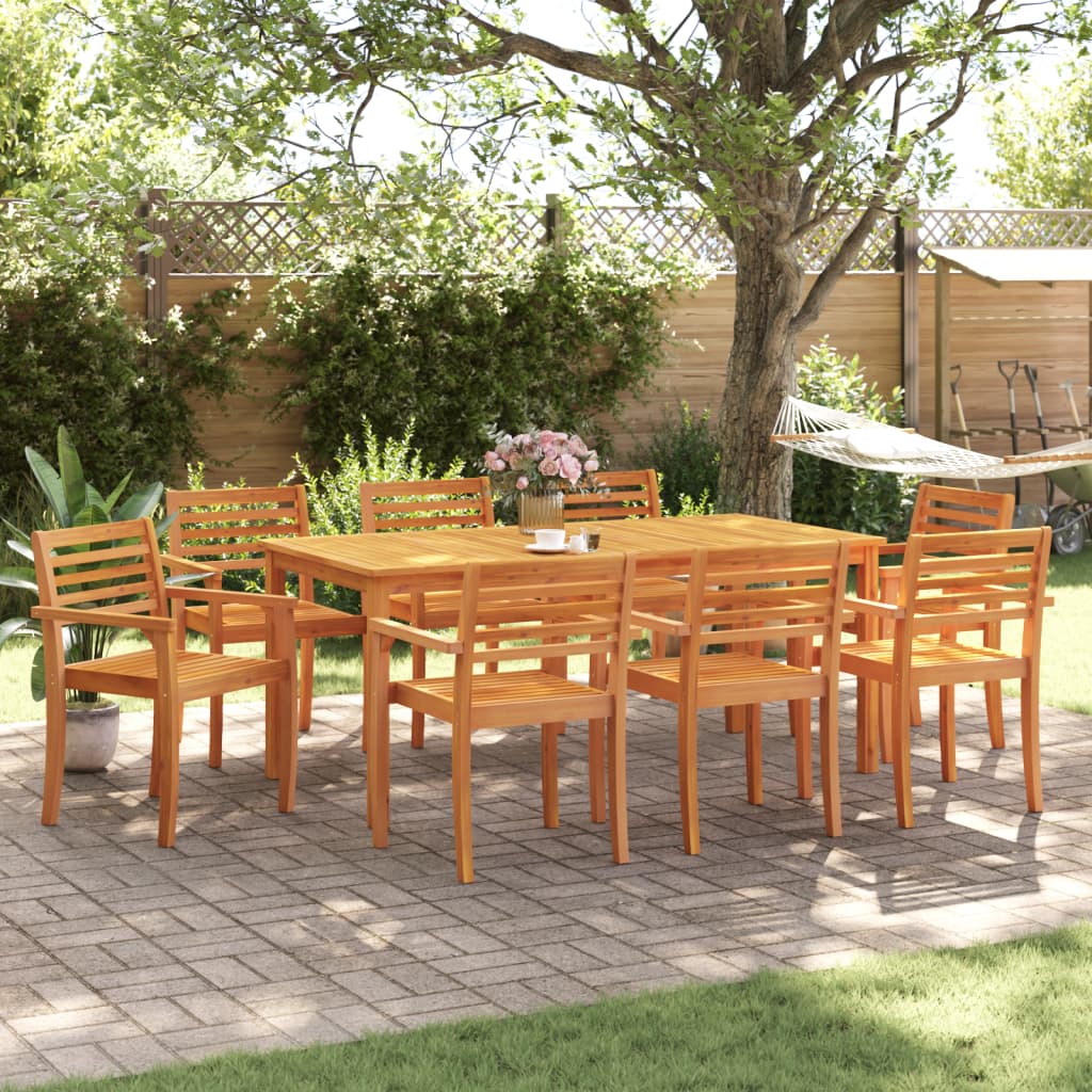 Tuinstoelen 8 st 59x55x85 cm massief acaciahout