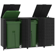 Containerberging 3 bakken 207x79x117 cm staal zwart