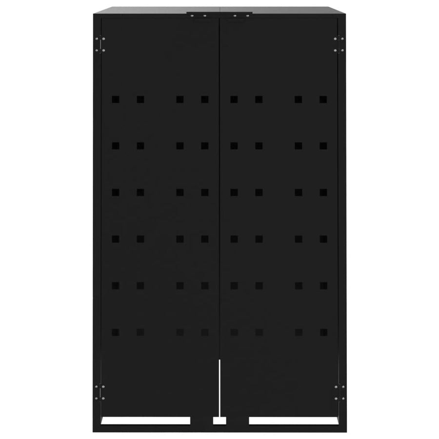 Containerberging voor 4 containers 276x79x117 cm staal zwart