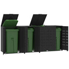 Containerberging 4 containers 276x79x117 cm staal zwart