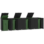 Containerberging 6 containers 414x79x117 cm staal zwart