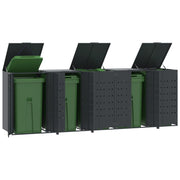 Containerberging 5 containers 345x79x117 cm staal antraciet