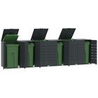 Container storage 6 containers 414x79x117 cm steel anthracite
