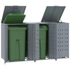 Containerberging 3 containers 207x79x117 cm staal grijs