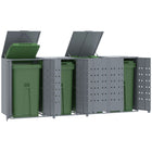 Containerberging 276x79x117 cm staal grijs