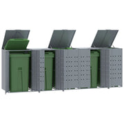 Containerberging 5 containers 345x79x117 cm staal grijs