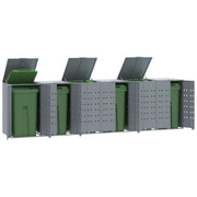Containerberging 6 containers 414x79x117 cm staal grijs