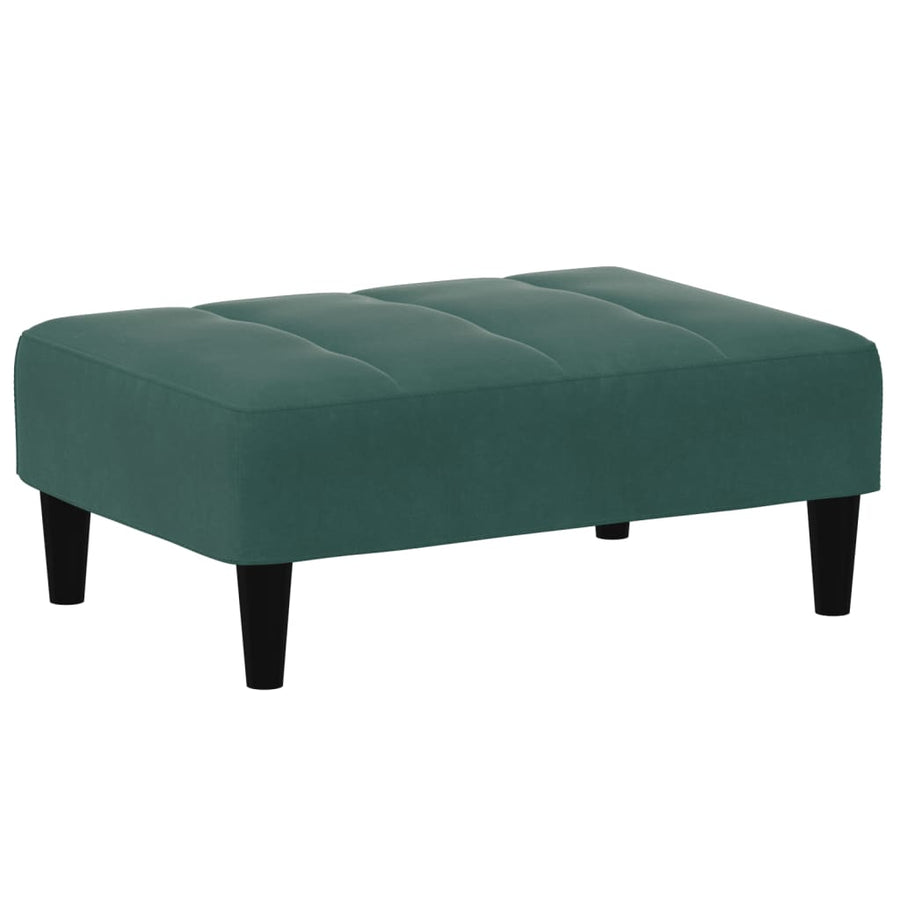 Voetenbank 77X55X31 Cm Fluweel Donkergroen