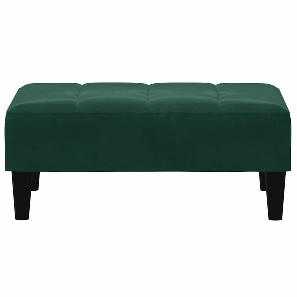 Voetenbank 77X55X31 Cm Fluweel Donkergroen