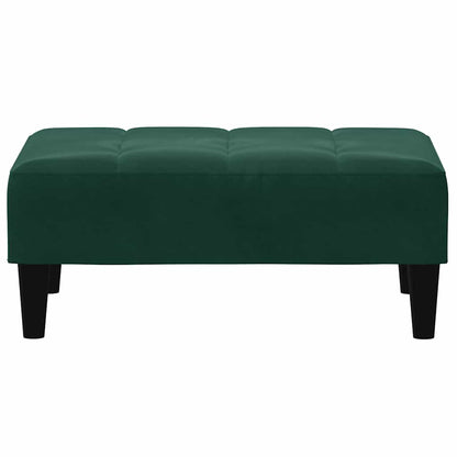 Voetenbank 77X55X31 Cm Fluweel Donkergroen