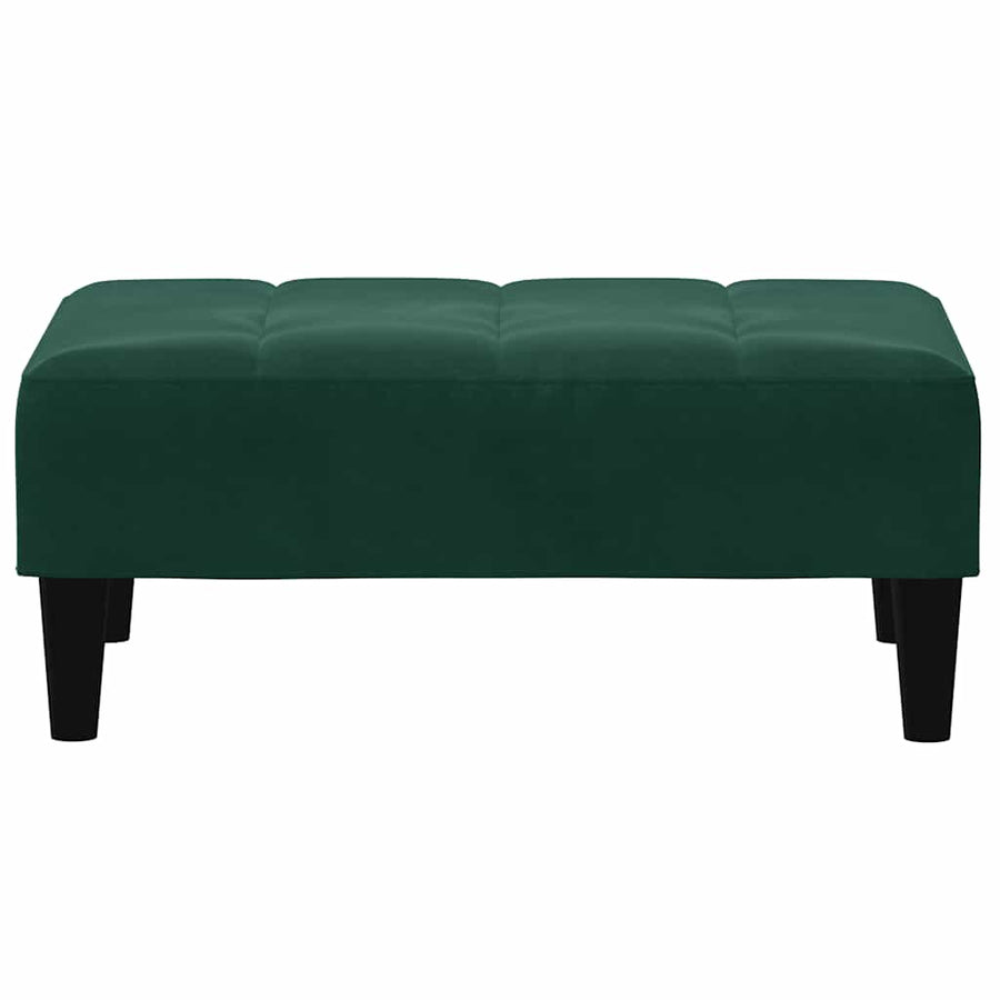 Voetenbank 77X55X31 Cm Fluweel Donkergroen