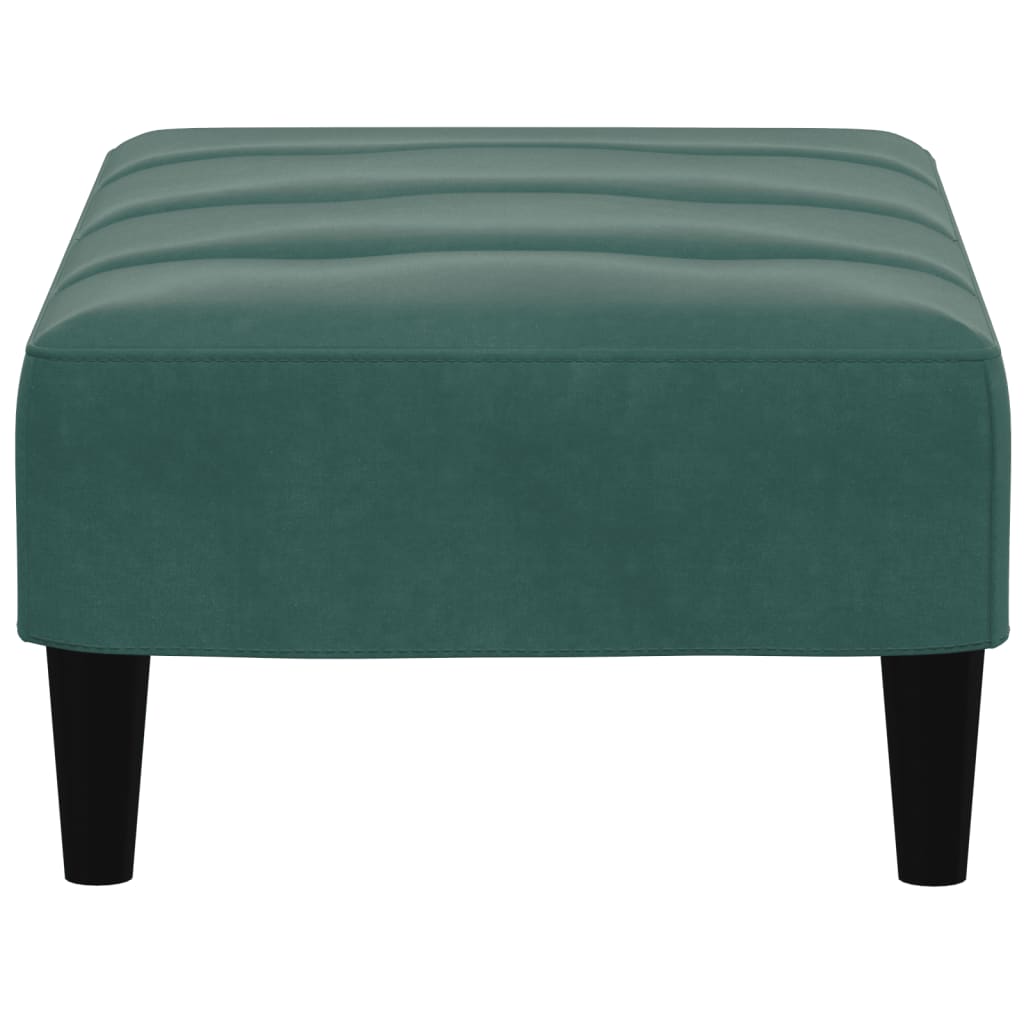Voetenbank 77X55X31 Cm Fluweel Donkergroen