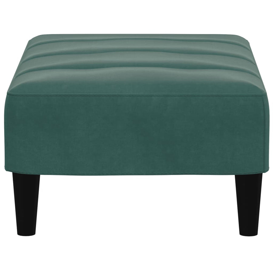 Voetenbank 77X55X31 Cm Fluweel Donkergroen