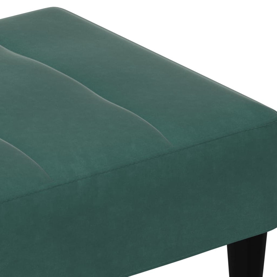 Voetenbank 77X55X31 Cm Fluweel Donkergroen