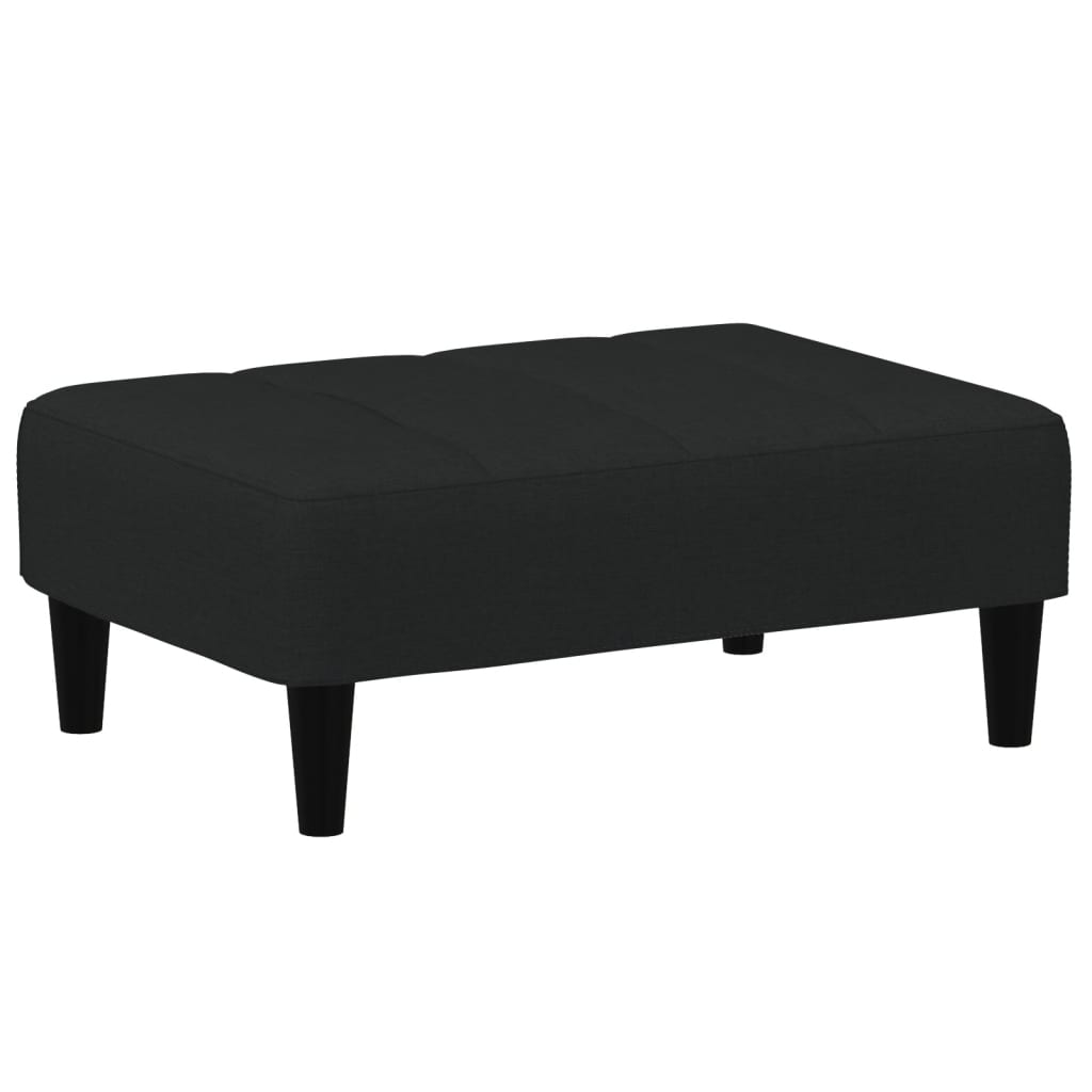 Voetenbank 77X55X31 Cm Fluweel Zwart
