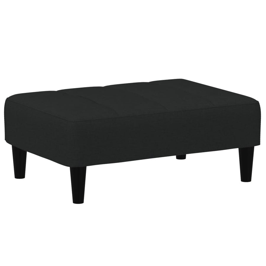 Voetenbank 77X55X31 Cm Fluweel Zwart