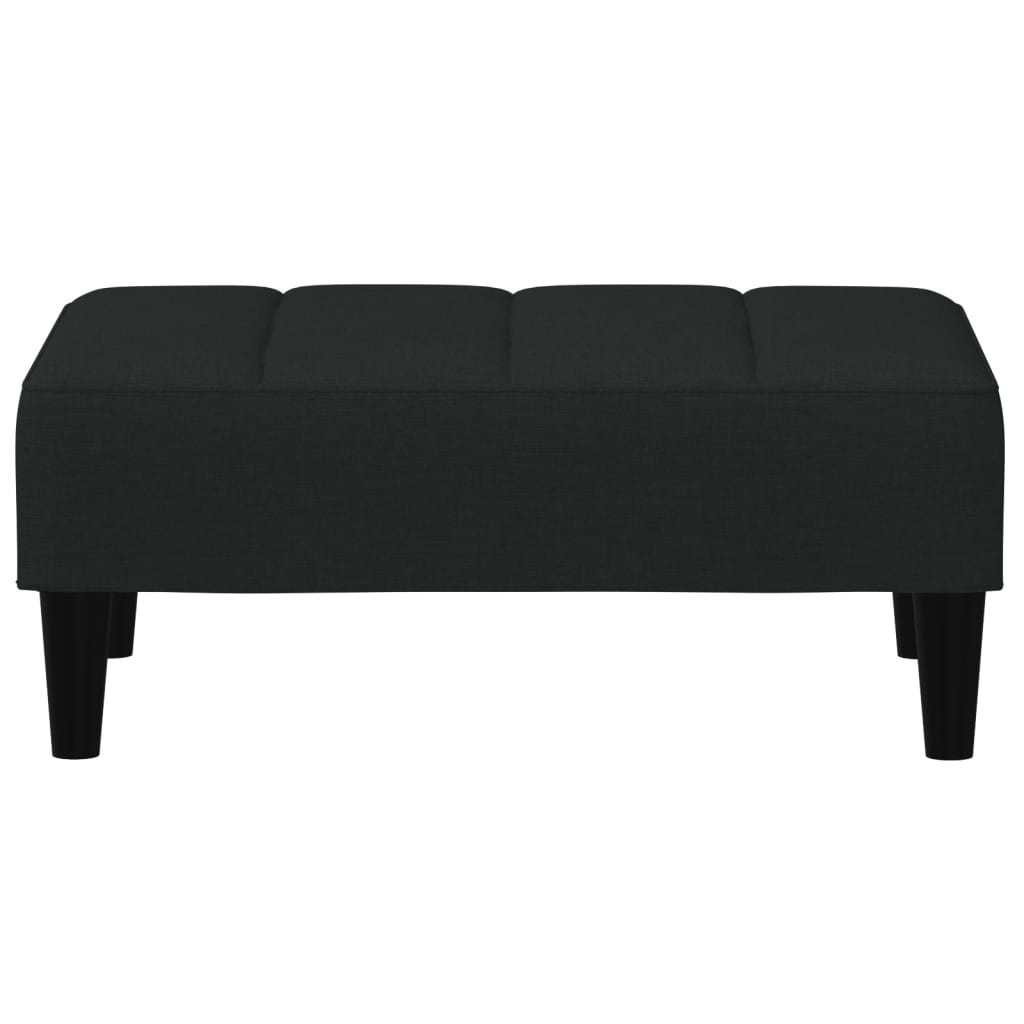 Voetenbank 77X55X31 Cm Fluweel Zwart